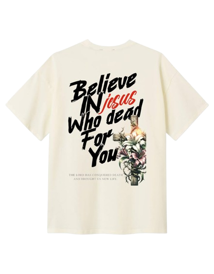 Camiseta Oversized Believe in Jesus